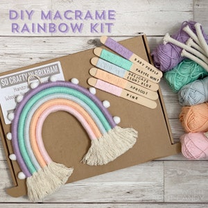 Macrame rainbow kit - rope rainbow - fibre art - rainbow wall art - DIY rainbow - playroom - nursery.