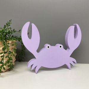 Wooden Freestanding crab nautical seaside home decor freestanding crab seaside home decor. image 5