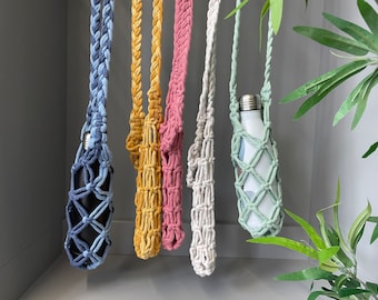 Macrame bottle bag - macrame - bottle holder