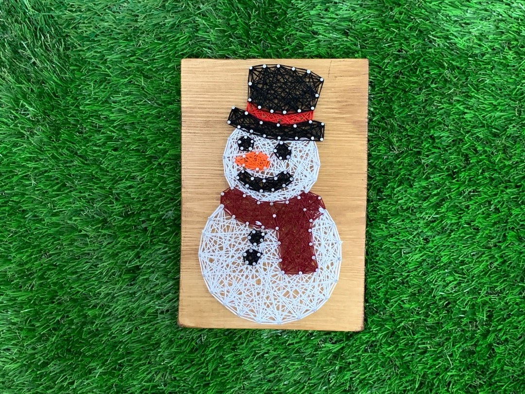 Snowman String Art, Snowman, Christmas Decor, Christmas Gifts. Etsy