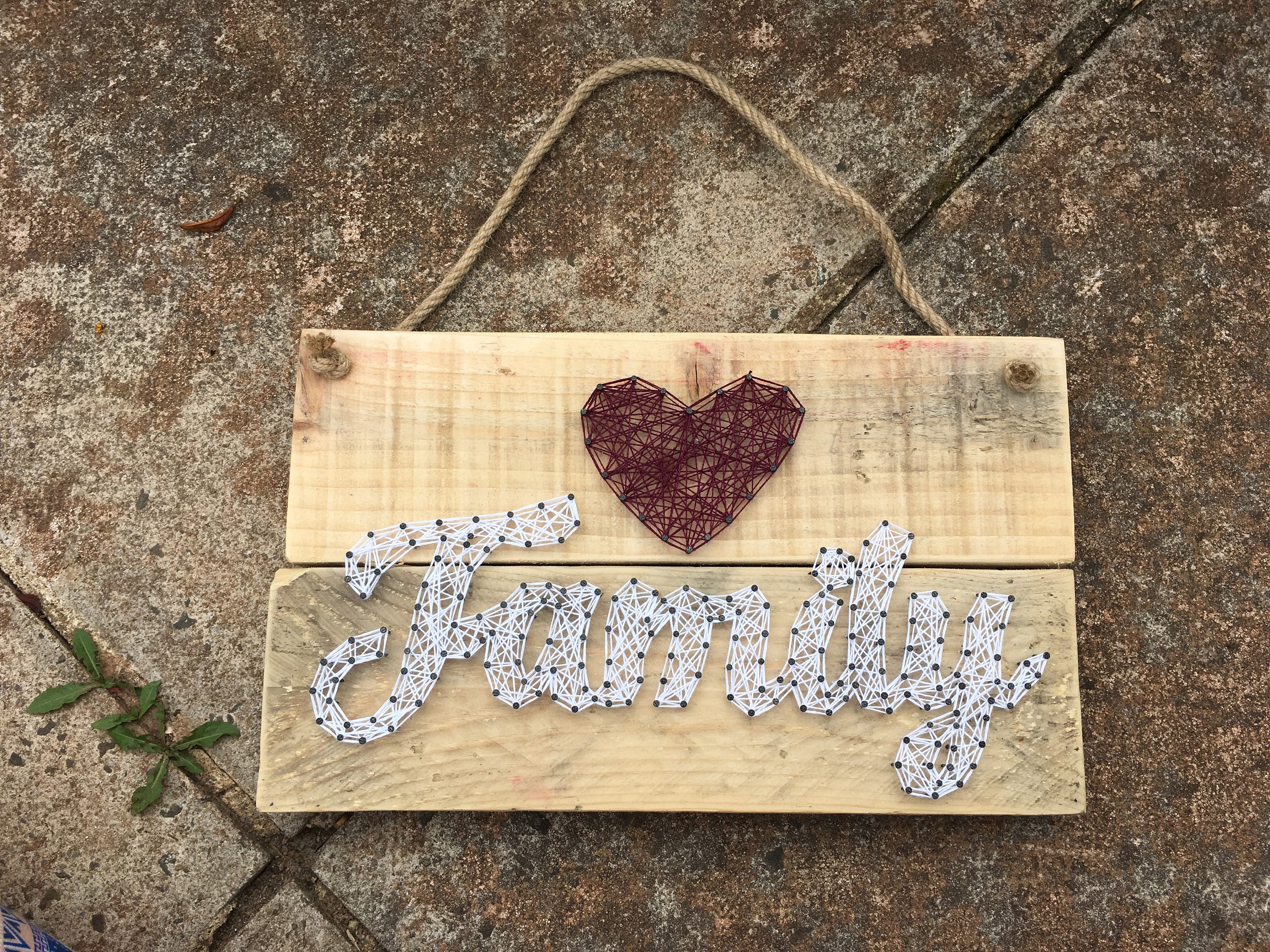 Made to order Family String Art Wall Art Home decor Etsy