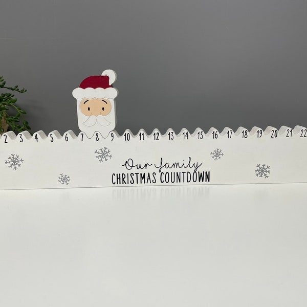 Christmas Countdown, Family countdown to Christmas, Wooden Christmas advent.