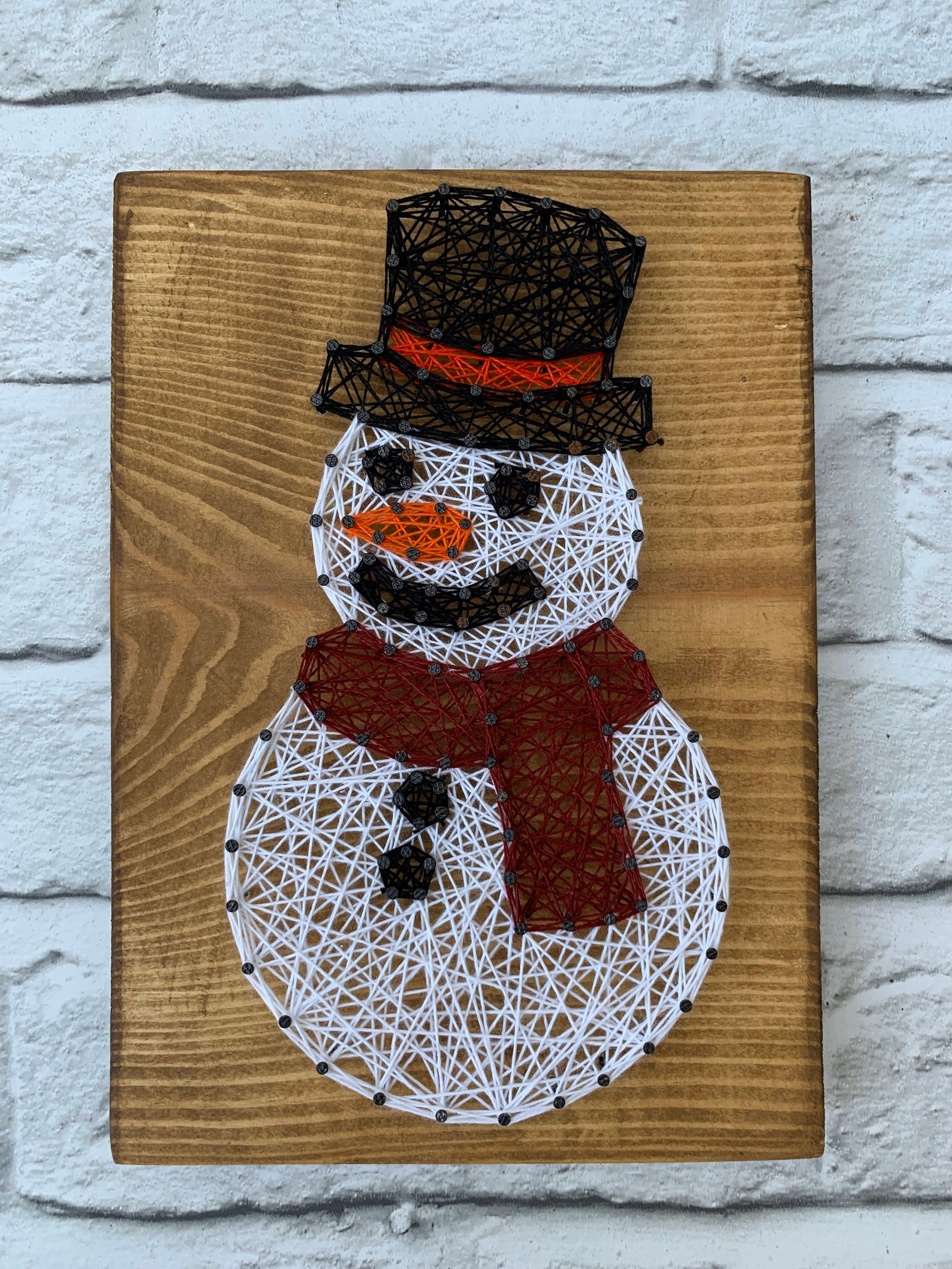 Snowman String Art Snowman Christmas Decor Christmas Gifts. Etsy