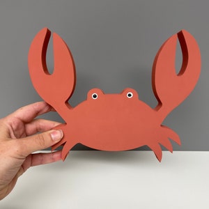 Wooden Freestanding crab nautical seaside home decor freestanding crab seaside home decor. image 6