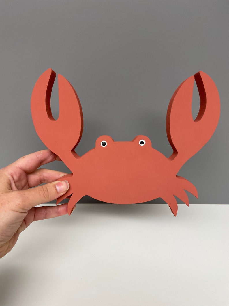 Wooden Freestanding crab nautical seaside home decor freestanding crab seaside home decor. image 6