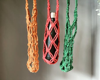 Macrame bottle bag - macrame - bottle holder