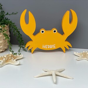 Wooden Freestanding crab nautical seaside home decor freestanding crab seaside home decor. image 9