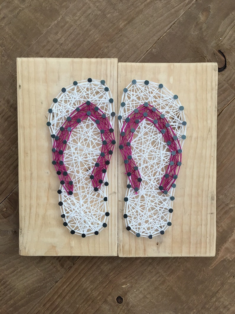 wooden flip flops home decor