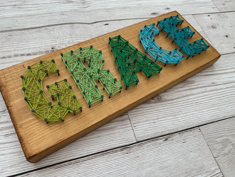 String Art Name Board Wall Decor Personalised. Etsy UK