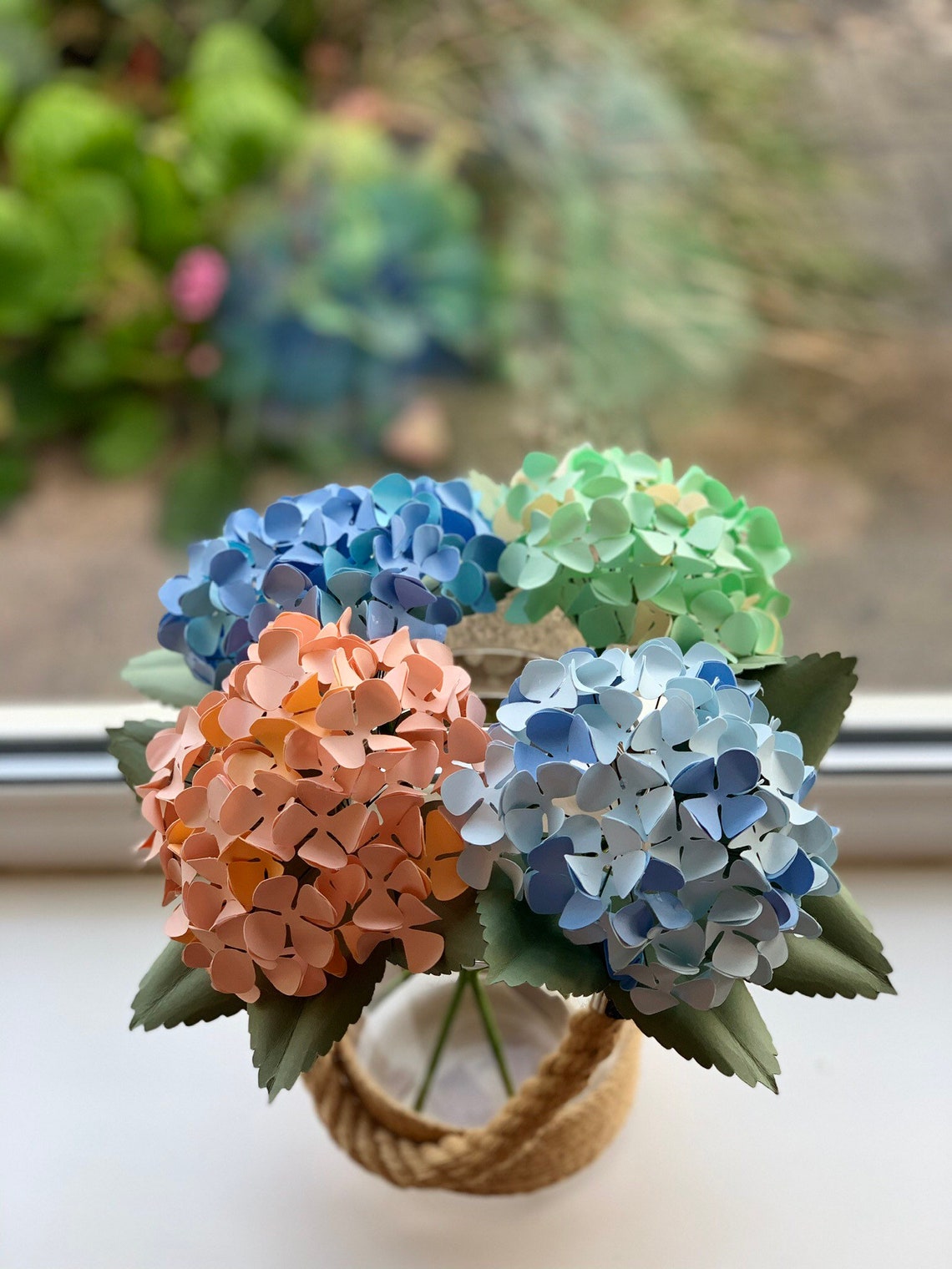 Paper flower paper hydrangea hydrangeas wedding flowers Etsy