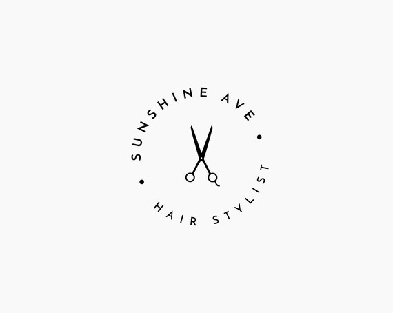 Premade Logo Hair Stylist Logo Modern Barber Logo Hair Etsy