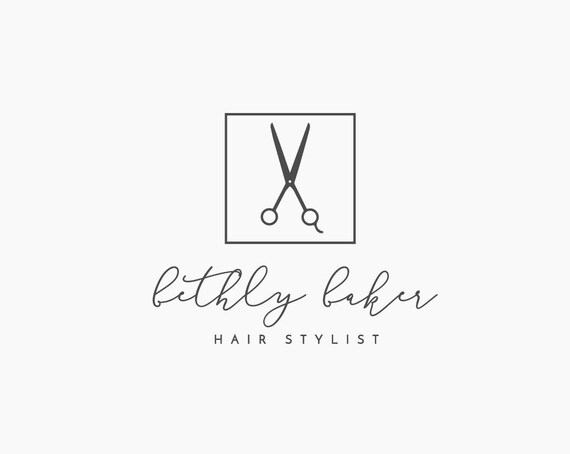 Premade Logo Hair Stylist Logo Scissors Logo Hair Salon Etsy