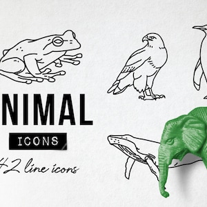 Animal Icons, Animal Clipart, Animal Graphics, Animal Symbols Illustrations, Logo Icons, Forest Animals, Ocean, Pet Icons, Cat, Bird, Dog