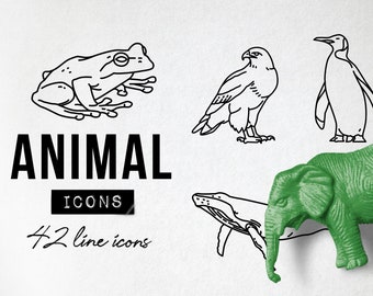 Animal Icons, Animal Clipart, Animal Graphics, Animal Symbols Illustrations, Logo Icons, Forest Animals, Ocean, Pet Icons, Cat, Bird, Dog