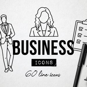 Business Icons, Business Clipart, Office, Work Icons, Entrepreneurship, Startup Icons, Money, E-Commerce Icons, Line Icons, Crypto Currency image 10