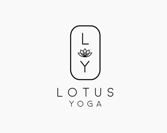 Premade Logo Lotus Flower Floral Logo Premade Logo Yoga Etsy