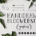 Hand Drawn Website Branding Kit, Website Graphics, Blog Branding, Blog Design Kit, Website Design, Social Media Icons, Blog Theme Wordpress