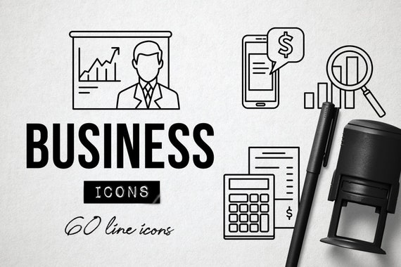 Business Icons Business Clipart Office Work Icons Etsy