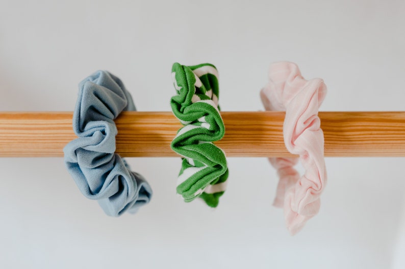 Scrunchie organic cotton, hair tie, cotton scrunchie, sustainable gift image 1