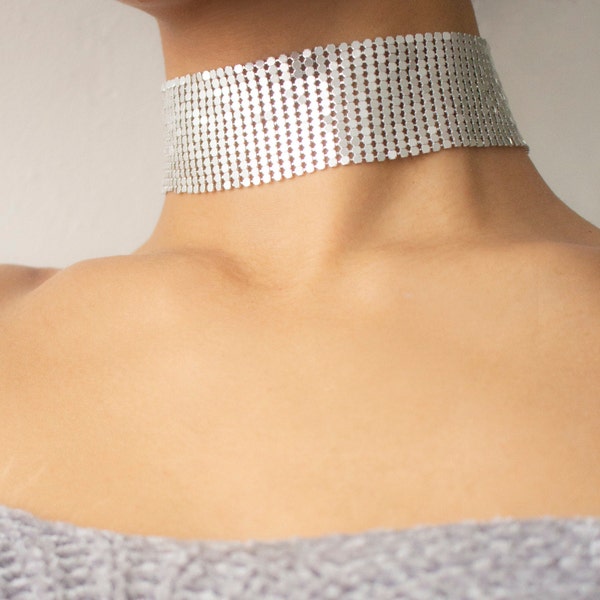 Metal Choker Etsy