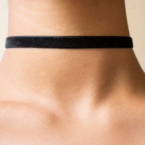 Black Velvet Choker, Handmade Luxury Black Choker.