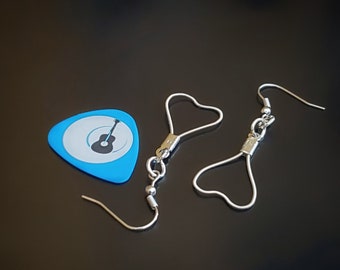 Medium Heart Guitar String Earrings