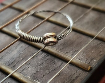 Simple, Guitar String, Ring, Ballend, Silver, Guitar Ring, Guitar Jewelry, Do Re Mi, Music Jewelry, Stacking Ring, Recycled, Handmade, Gift