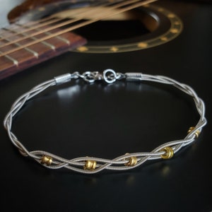 Braided Bracelet, Guitar String and Guitar Ball End Bracelet, Unisex Bracelet, Music Lover, Do Re Mi, Guitar Jewelry