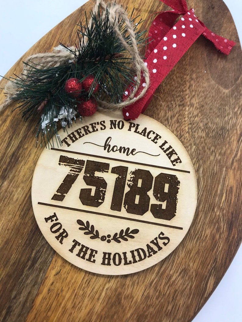 Zip Code Ornament Zip Code Home Décor Zip Code Christmas Etsy