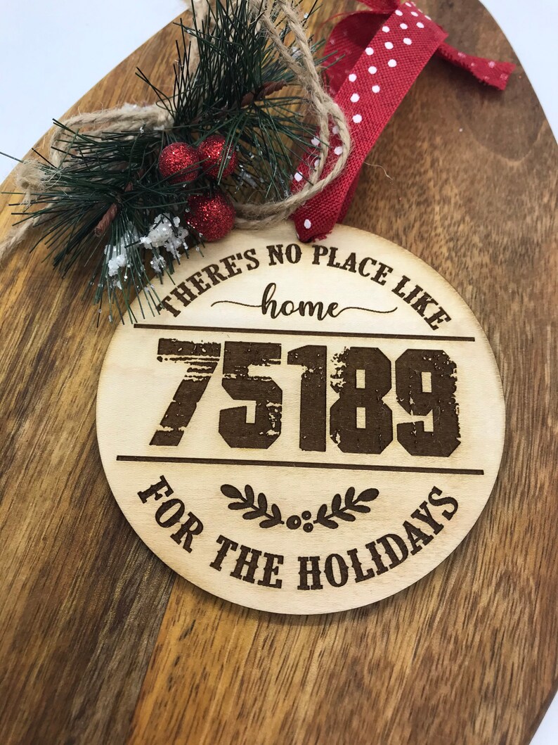 Zip Code Ornament Zip Code Home Décor Zip Code Christmas Etsy