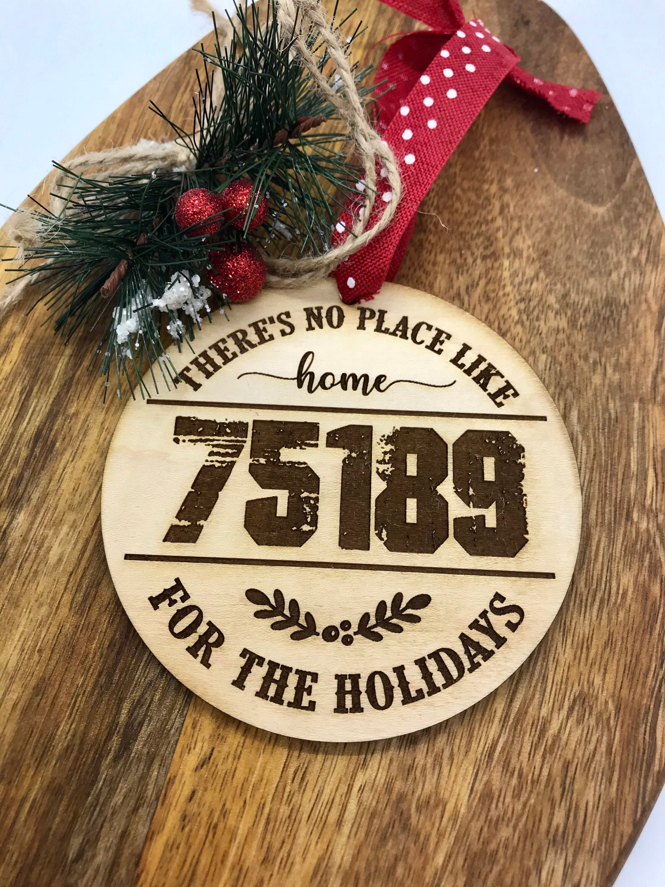 Zip Code Ornament Zip Code Home Décor Zip Code Christmas Etsy