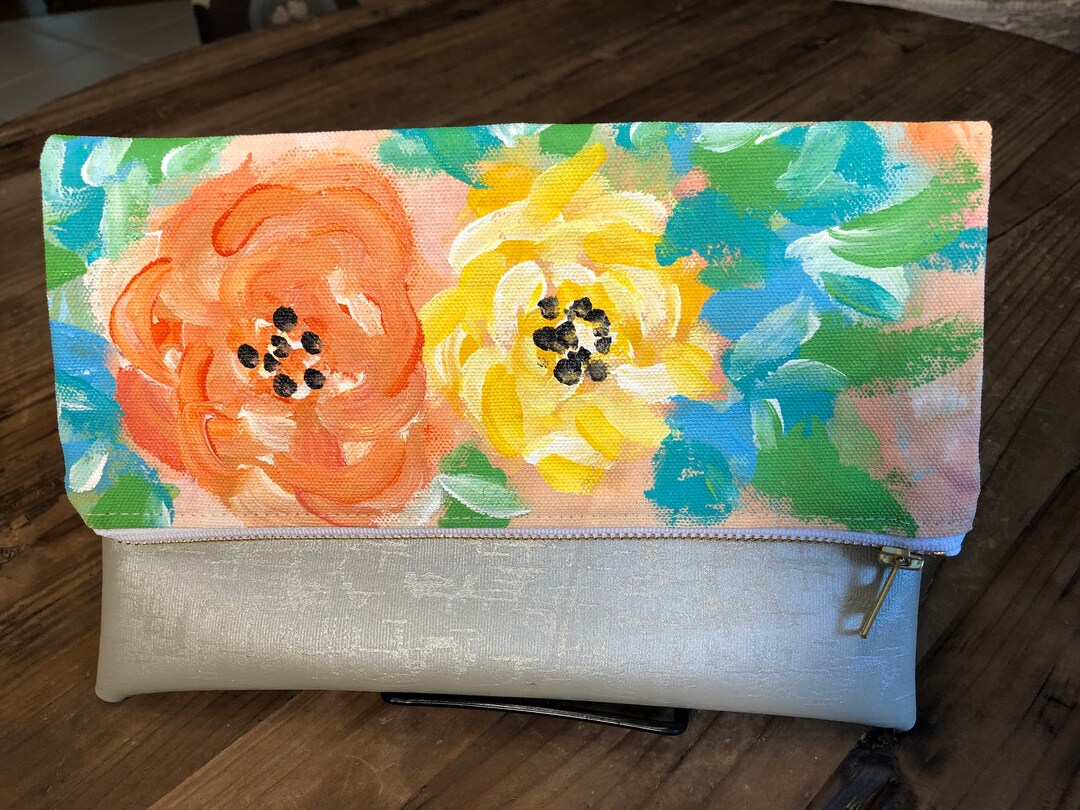 Handpainted Original Art Clutch Purse Etsy