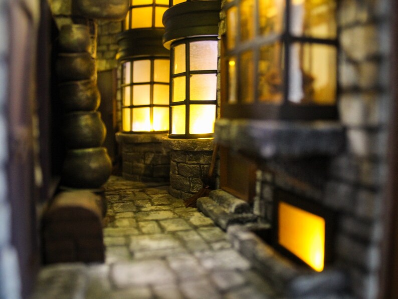 Book nook bookshelf insert Harry Potter Diagon Alley Book END Etsy