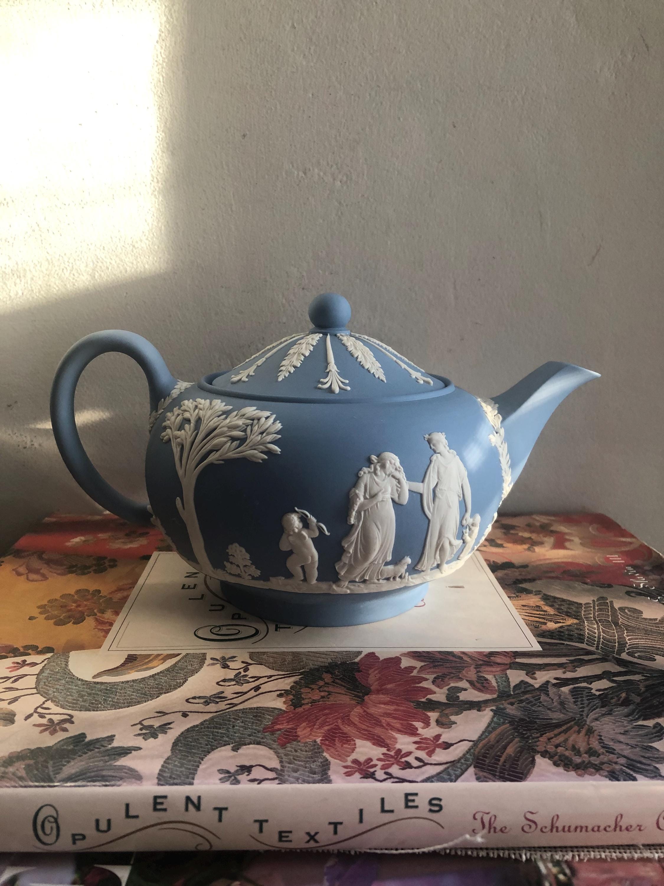 Jasperware Wedgwood Teapot - Etsy