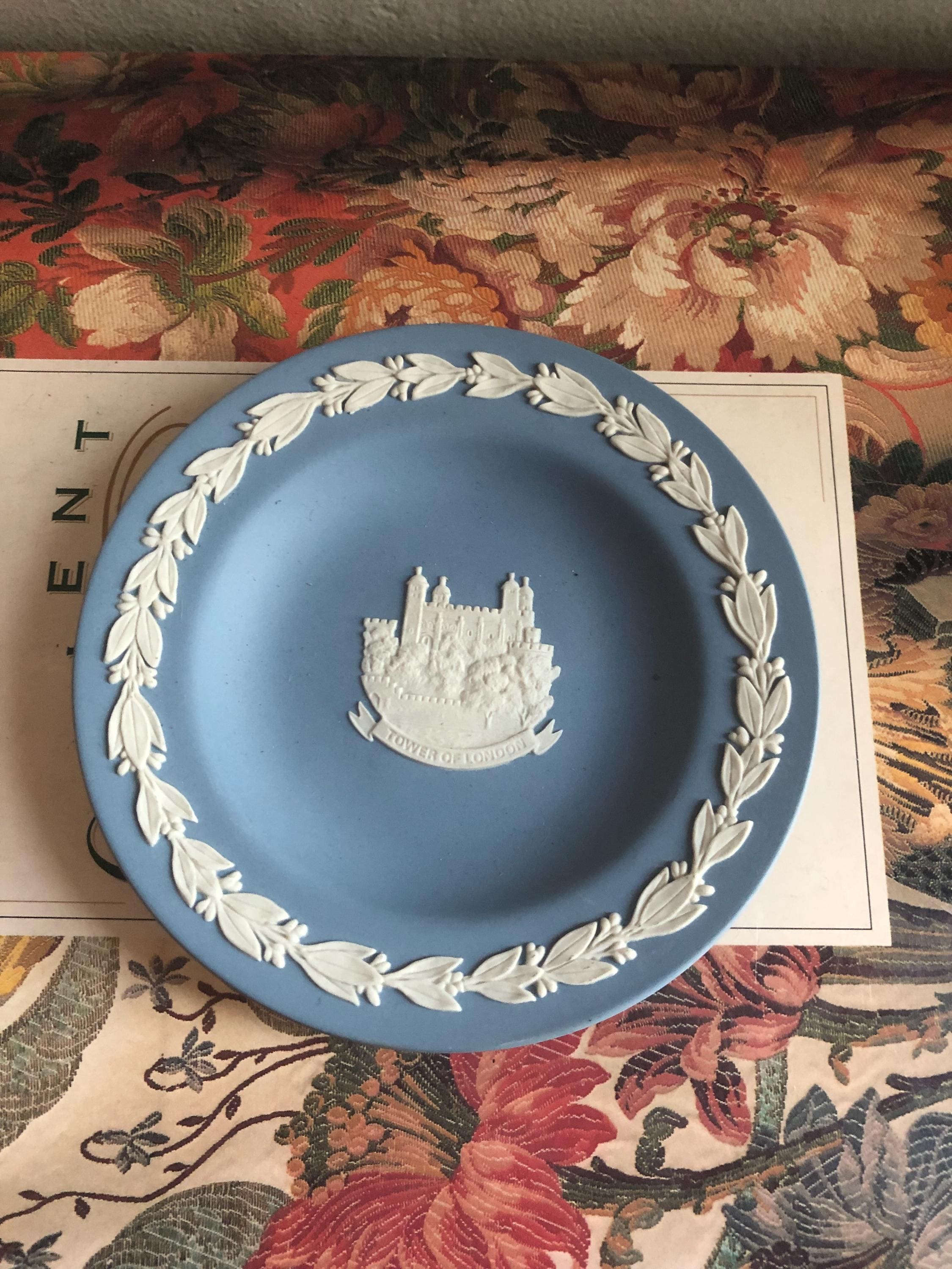 Wedgwood Jasperware Tower of London Trinket Dish - Blue Jasperware