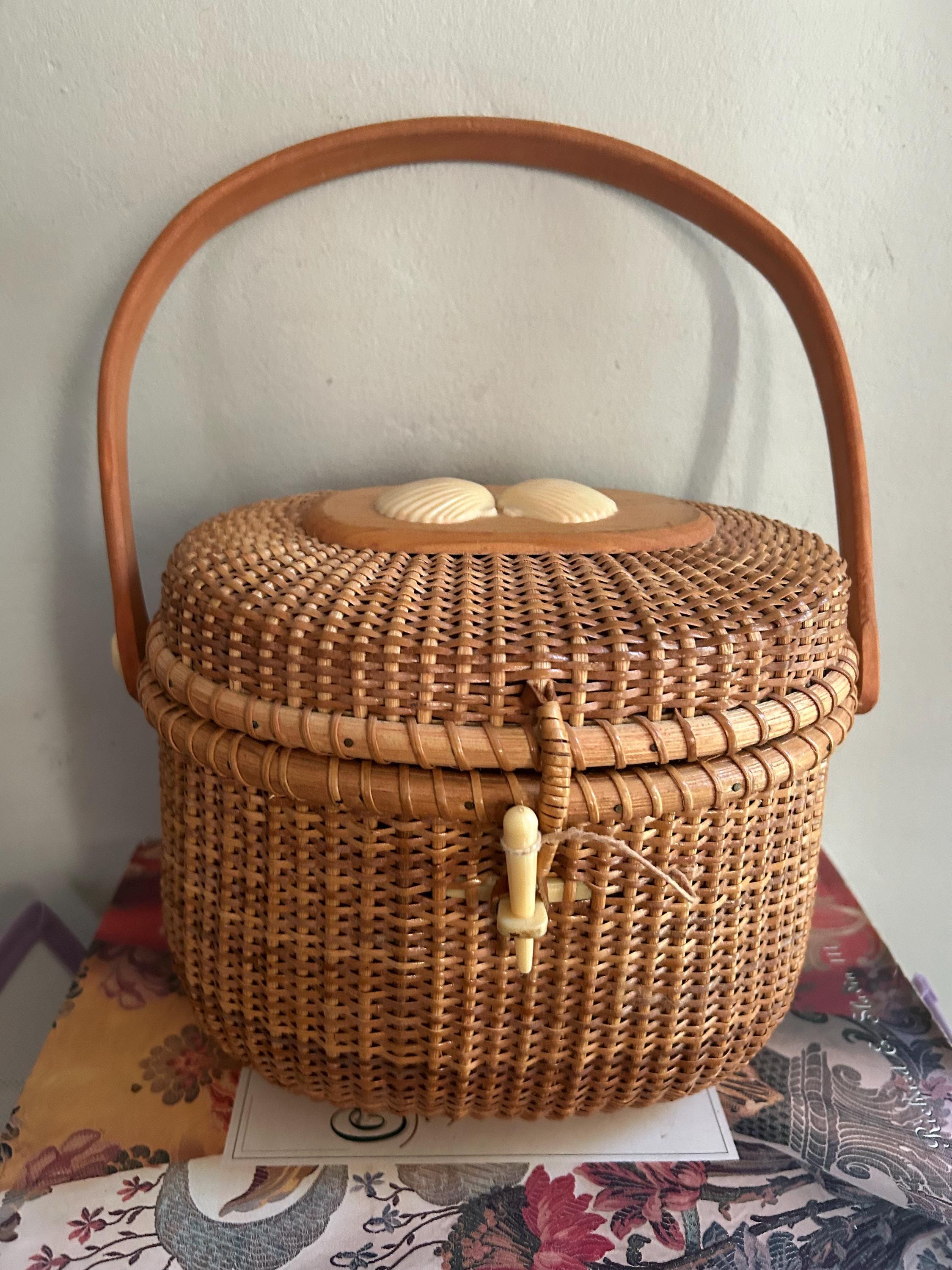 Vintage Nantucket Basket Bag - Etsy