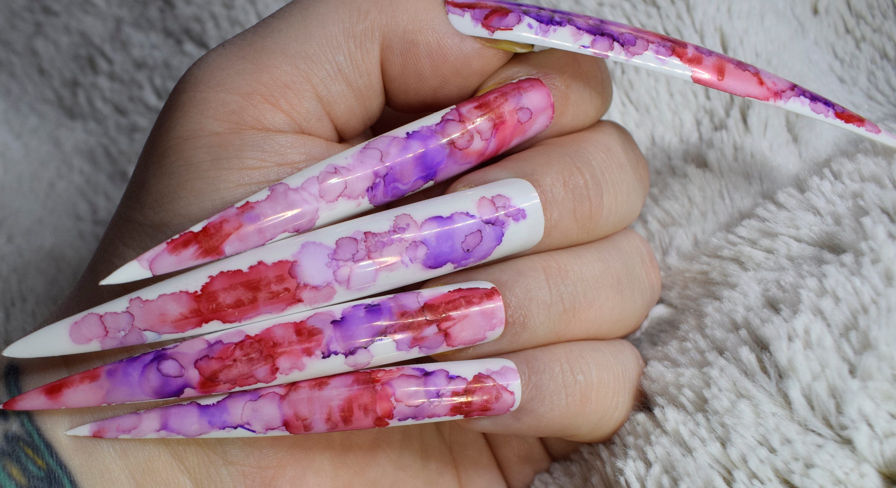 Super long stiletto nail design - wide 3