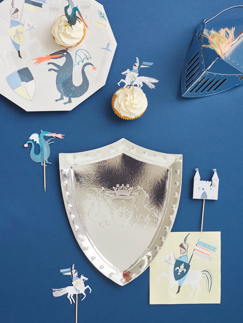 Knights and Dragons Cupcake Kit Toppers Knight on Horse Etsy