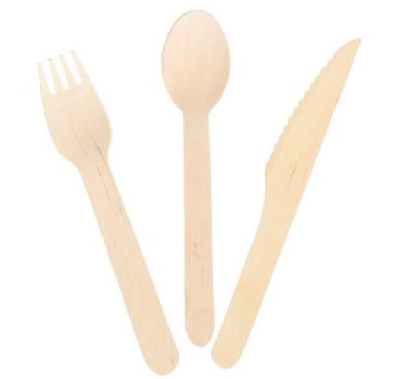 Wooden Utensils, Wooden Forks, Wooden Spoons, Wooden Knives, Party Utensils, Eco-Friendly, Picnic, Rustic, Wedding, Birthday Il_570xn