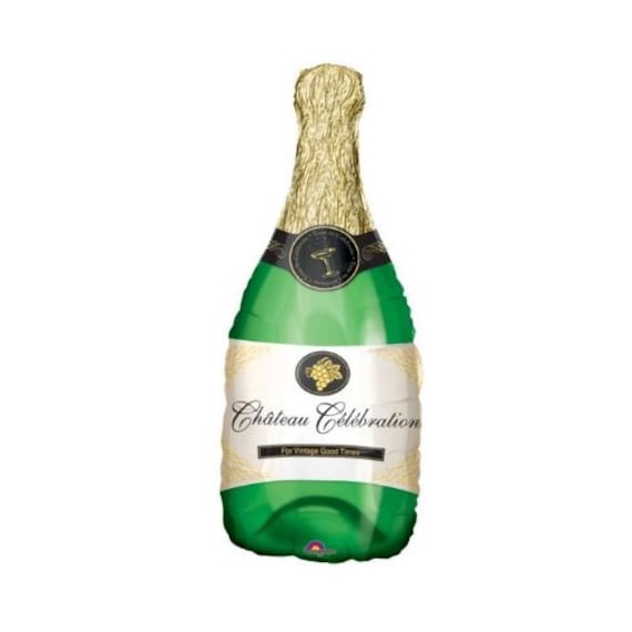 Jumbo Champagne Bottle Balloon, 36" Mylar Balloon, Pop the Bubbly, Engagement Party, Bridal Shower, Anniversary Party, About to Pop Il_570xn