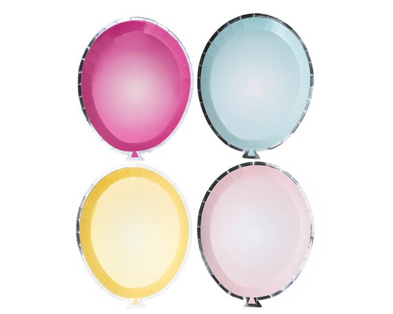 Colorful Balloon Party Plates, Up, Birthday Party Il_570xn