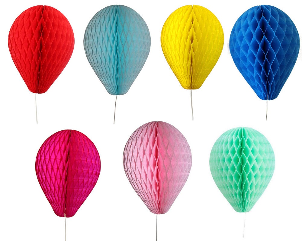 Harloon 92 Pcs Colorful 3D Hot Air Balloon Honeycomb Religious