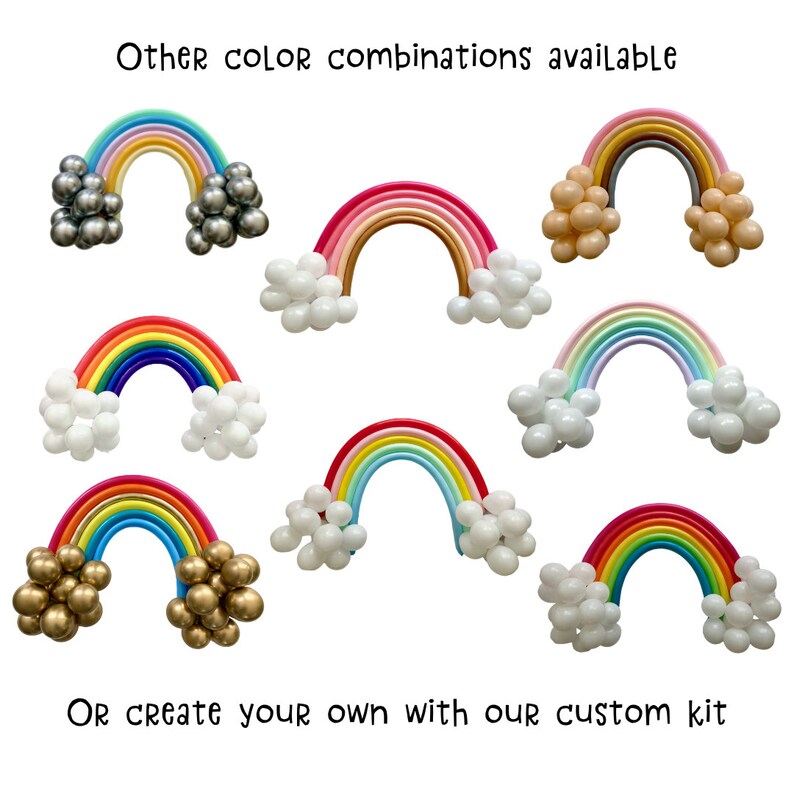 Modern Boho Rainbow Balloon Kit DIY Party Decorations Etsy