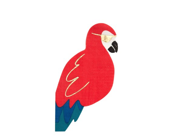 Pirate Parrot Paper Party Napkins, Pirate Party, Birthday Il_570xn