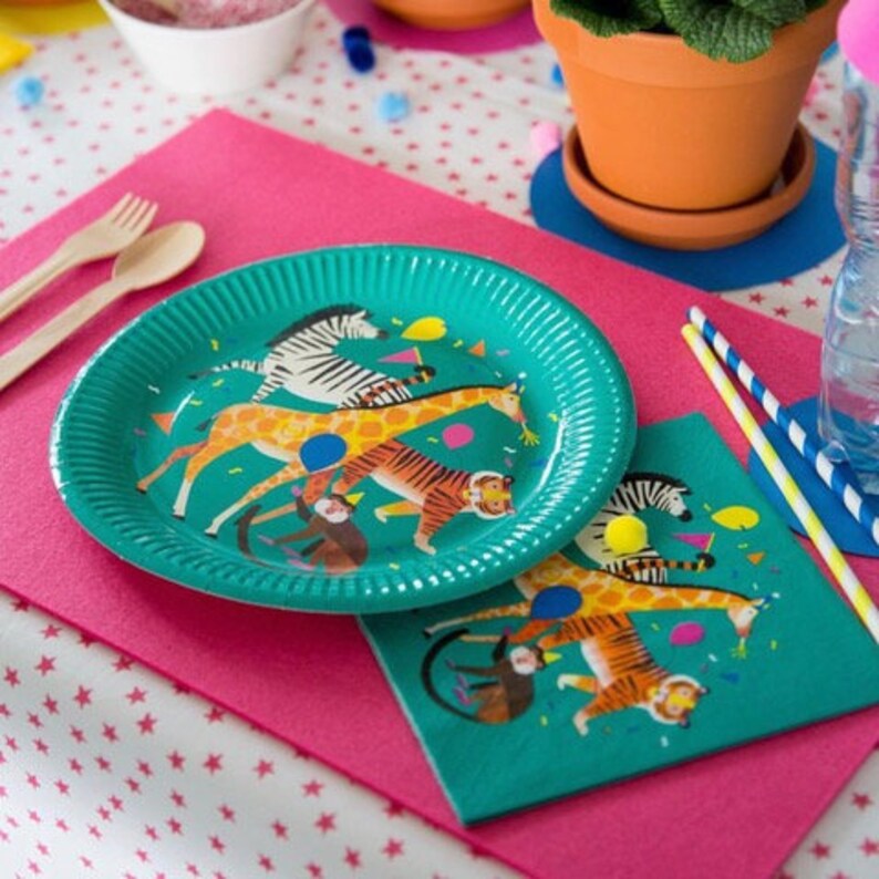 Party Animal Party Supplies Animal Party Plates and Napkins Etsy