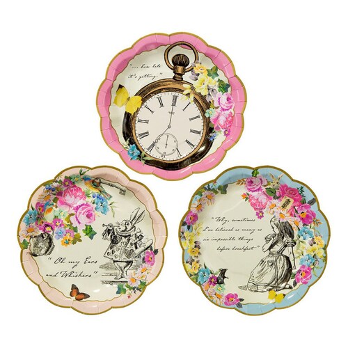 Alice in Wonderland Paper Party Cake Plates Baby Shower - Etsy