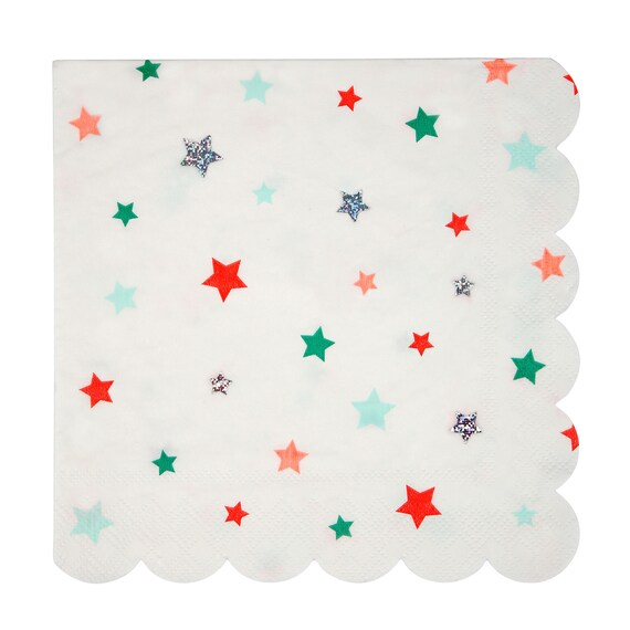 Festive Star Napkins, Christmas Party, Holiday Party, Paper Party Napkins Il_570xn