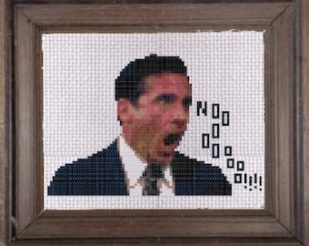 NEIN! Michael Scott Kreuzstichmuster, Das Büro, Lustige Muster, Meme, Sofort Download, PDF Download