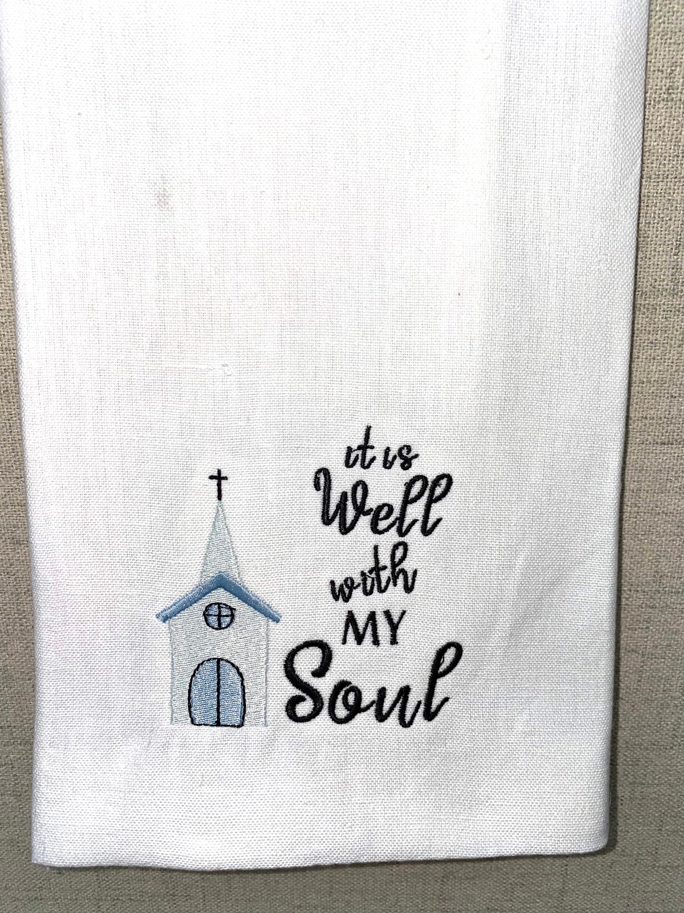 It Is Well With My Soul Hymn Kitchen Towel Tea Towel Church Etsy