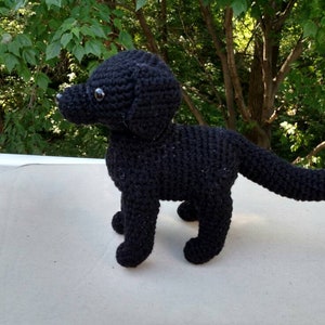 Plush Crochet Labrador Retriever Dog Black